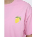 ONLY Elle kortærmet printed t-shirt - Prism Pink Lemoncello