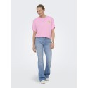 ONLY Elle kortærmet printed t-shirt - Prism Pink Lemoncello