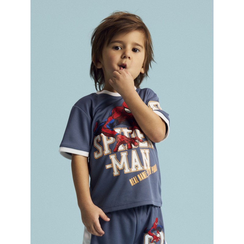 NAME IT MINI Manri spider kortærmet t-shirt - Vintage Indigo