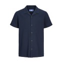 JACK & JONES JUNIOR Global waffle resort kortærmet skjorte - Navy Blazer