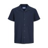JACK & JONES JUNIOR Global waffle resort kortærmet skjorte - Navy Blazer