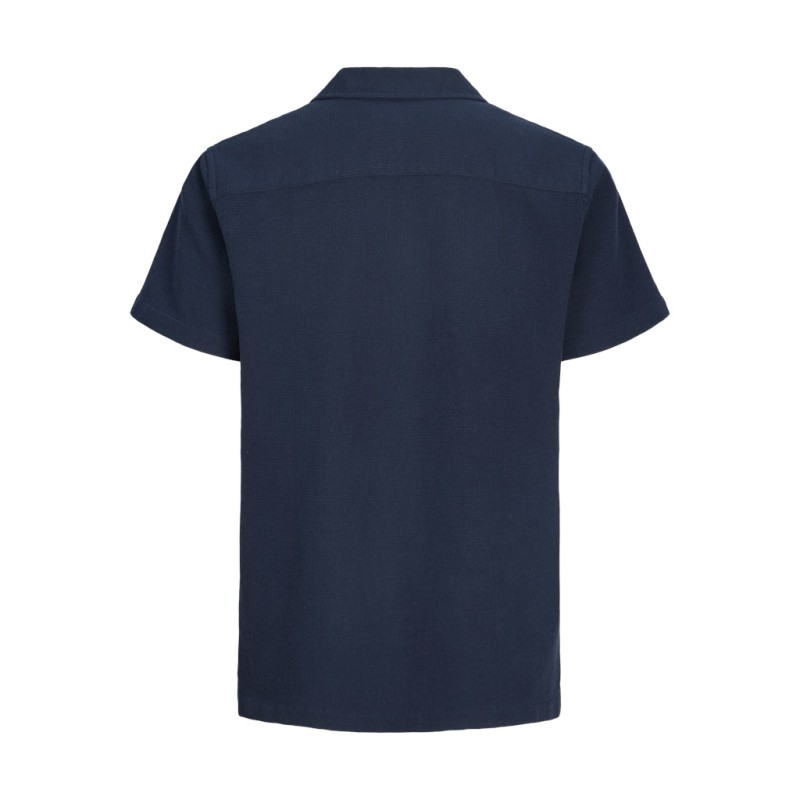 JACK & JONES JUNIOR Global waffle resort kortærmet skjorte - Navy Blazer