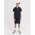 JACK & JONES JUNIOR Global waffle resort kortærmet skjorte - Navy Blazer