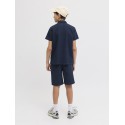 JACK & JONES JUNIOR Global waffle resort kortærmet skjorte - Navy Blazer