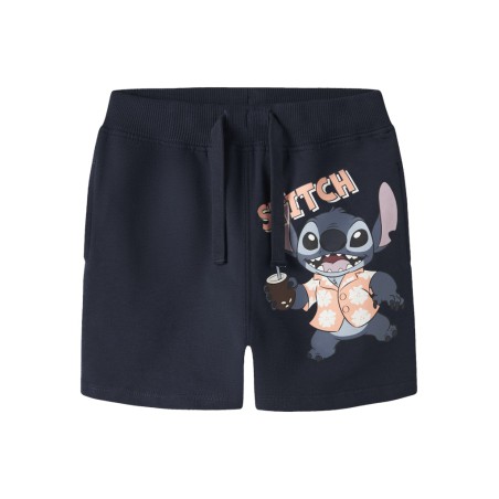 NAME IT MINI Mal stitch long sweat shorts - Navy Blazer