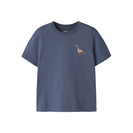 NAME IT MINI Himus kortærmet t-shirt - Vintage Indigo