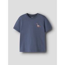 NAME IT MINI Himus kortærmet t-shirt - Vintage Indigo