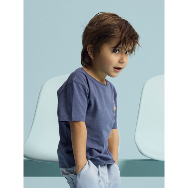 NAME IT MINI Himus kortærmet t-shirt - Vintage Indigo