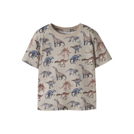 NAME IT MINI Himus kortærmet t-shirt - Pure Cashmere