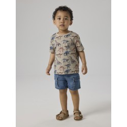NAME IT MINI Himus kortærmet t-shirt - Pure Cashmere
