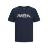 JJ REBEL Russel flower kortærmet t-shirt - Navy Blazer