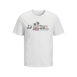 JJ REBEL Russel flower kortærmet T-shirt - White