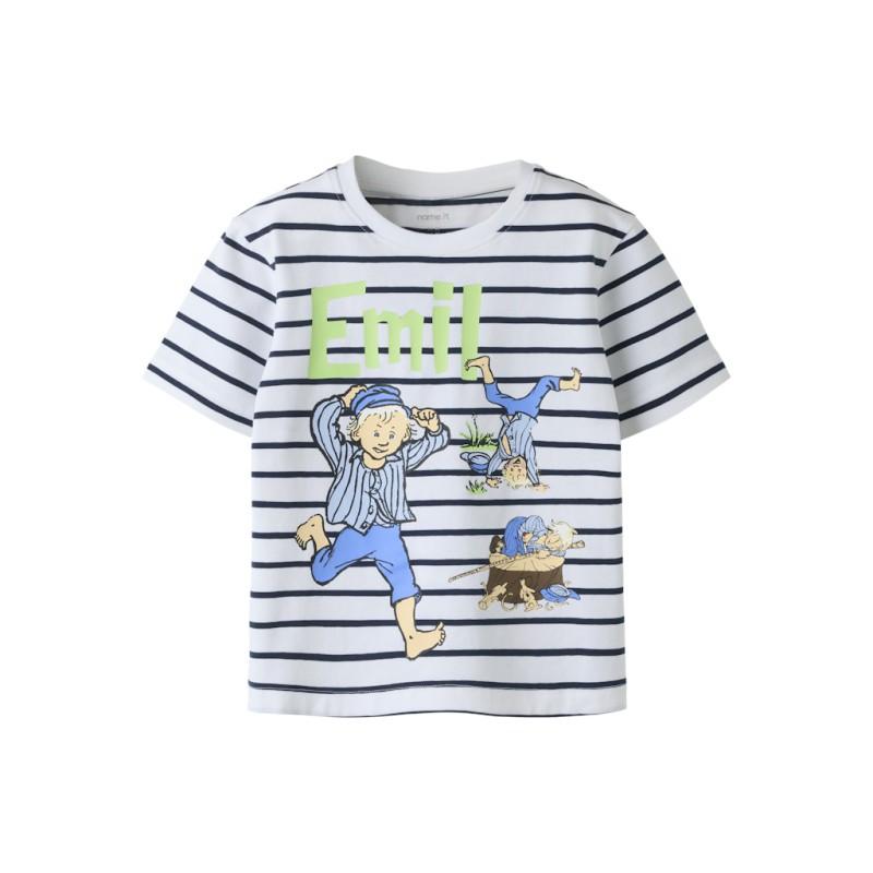 NAME IT MINI Miall emil kortærmet t-shirt - Bright White