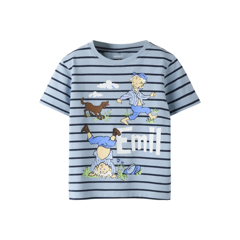 NAME IT MINI Miall emil kortærmet t-shirt - Blue Fog