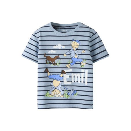NAME IT MINI Miall emil kortærmet t-shirt - Blue Fog