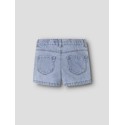 NAME IT MINI Rose mom denim anglai shorts - Light Blue Denim ANGLAISE