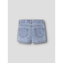 NAME IT MINI Rose mom denim anglai shorts - Light Blue Denim ANGLAISE
