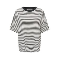 ONLY Lisa kortærmet stribede t-shirt - Cloud Dancer