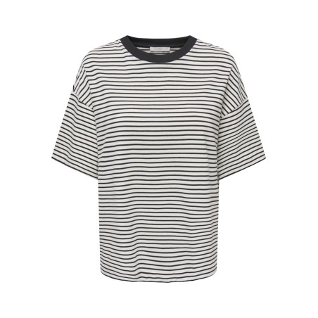 ONLY Lisa kortærmet stribede t-shirt - Cloud Dancer