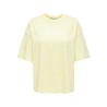 ONLY Lisa kortærmet stribede t-shirt - Double Cream