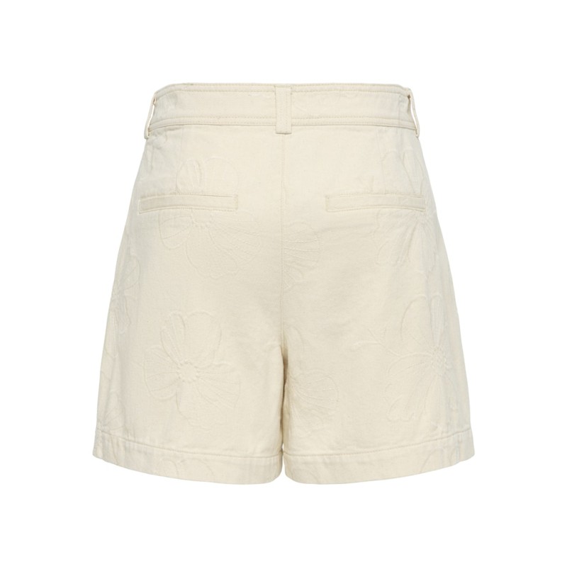 JDY Havanna emb shorts - Ecru