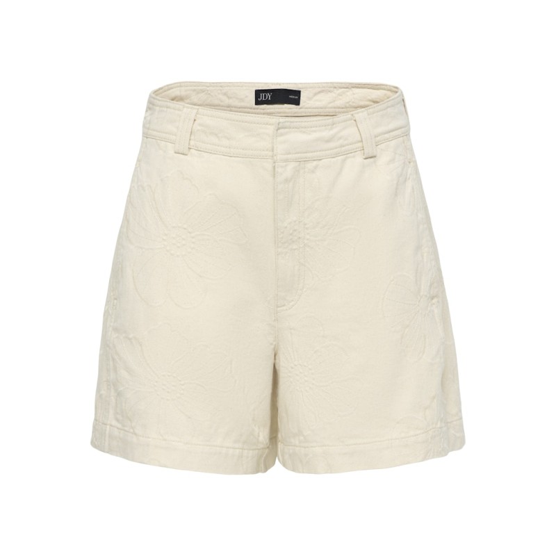 JDY Havanna emb shorts - Ecru