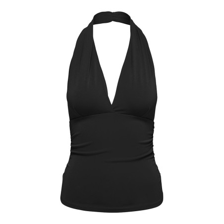 ONLY Liva halterneck top - Black