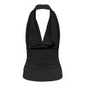 ONLY Liva halterneck top - Black
