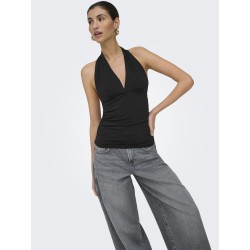 ONLY Liva halterneck top - Black