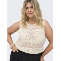 ONLY CARMAKOMA Luza reversible strik top - Birch