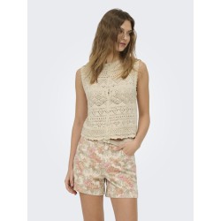 ONLY Luza reversible strik top - Birch