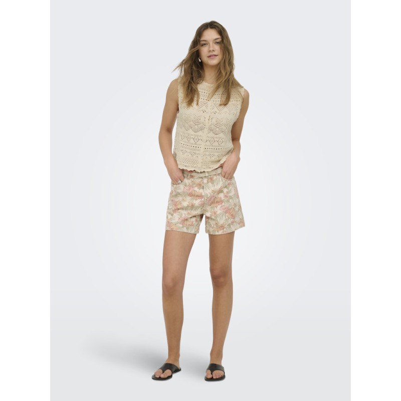 ONLY Luza reversible strik top - Birch