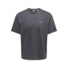 ONLY & SONS Fred kortærmet Print T-shirt -  Grey Pinstripe