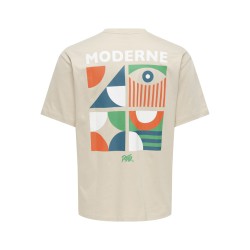 ONLY & SONS Fred kortærmet Print T-shirt - Silver Lining