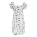 ONLY Dua frill sleeve kjole - Cloud Dancer Ditsy floral cornflower blue