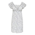 ONLY Dua frill sleeve kjole - Cloud Dancer Ditsy floral cornflower blue