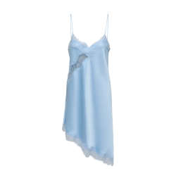JDY Sigrid strop asym blonde kjole - Halogen Blue WITH HALOGEN BLUE LACE
