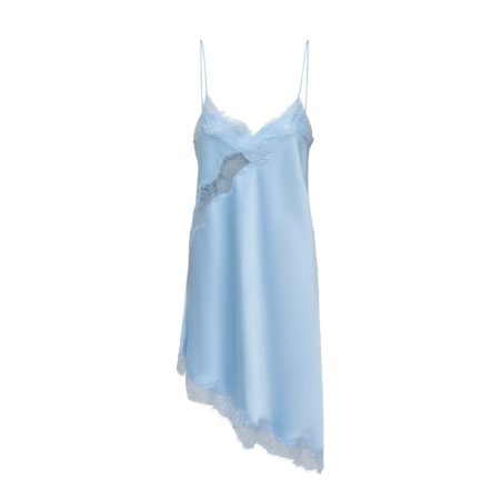 JDY Sigrid strop asym blonde kjole - Halogen Blue WITH HALOGEN BLUE LACE