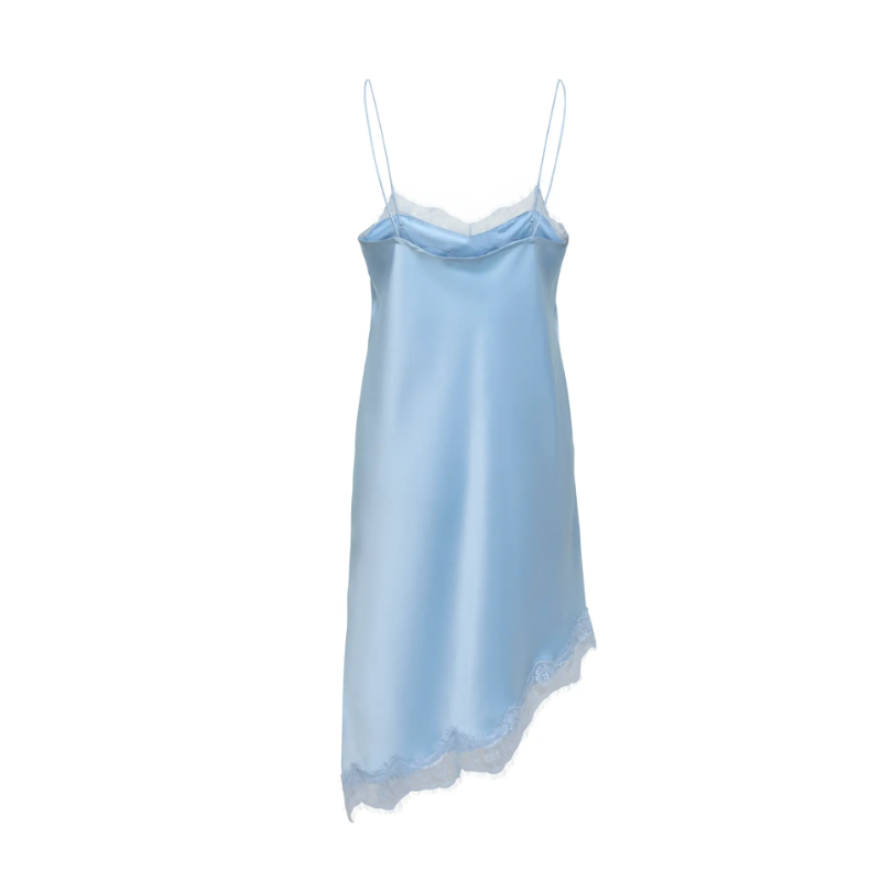 JDY Sigrid strop asym blonde kjole - Halogen Blue WITH HALOGEN BLUE LACE