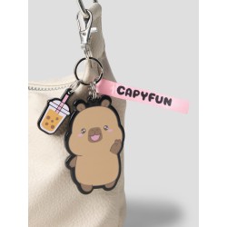 NAME IT KIDS Bara capybara nøglering - Silver