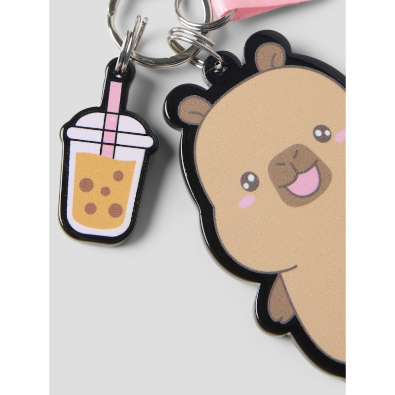 NAME IT KIDS Bara capybara nøglering - Silver