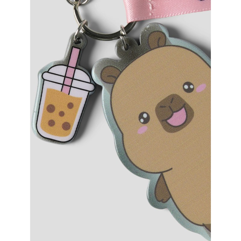 NAME IT KIDS Bara capybara nøglering - Silver