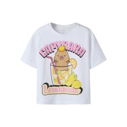 NAME IT KIDS Abina capybara kortærmet t-shirt - Bright White