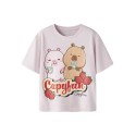 NAME IT KIDS Abbi capybara kortærmet t-shirt - Cradle Pink