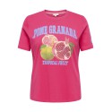 ONLY CARMAKOMA Jenny kortærmet t-shirt - Raspberry Granada