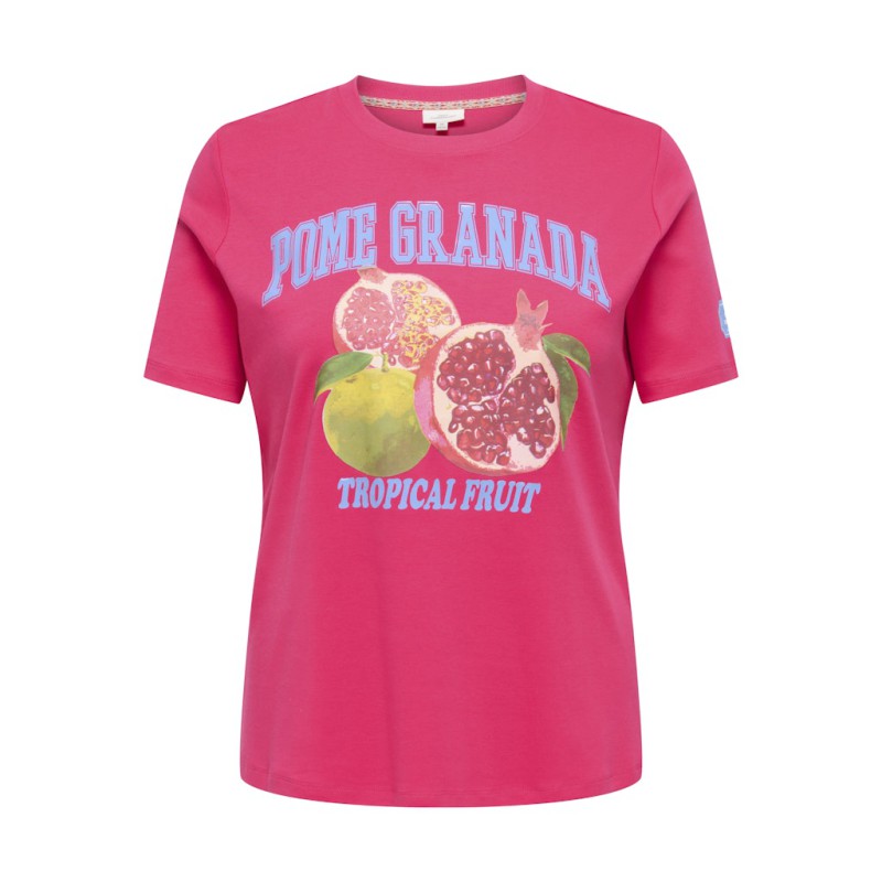 ONLY CARMAKOMA Jenny kortærmet t-shirt - Raspberry Granada