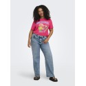 ONLY CARMAKOMA Jenny kortærmet t-shirt - Raspberry Granada