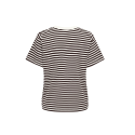 JDY Pisa S/S Print Top - Cloud Dancer / New Stripe Chocolate Torte Heart