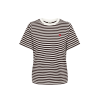 JDY Pisa S/S Print Top - Cloud Dancer / NEW STRIPE CHOCOLATE TORTE BS HEART