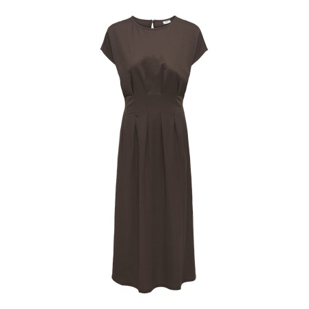 JDY Rebekka life kortærmet kjole - Chocolate Brown
